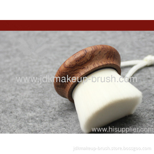 White Soft Synthetic Hair Face Clean Brush With Red Sandalwood Handle 